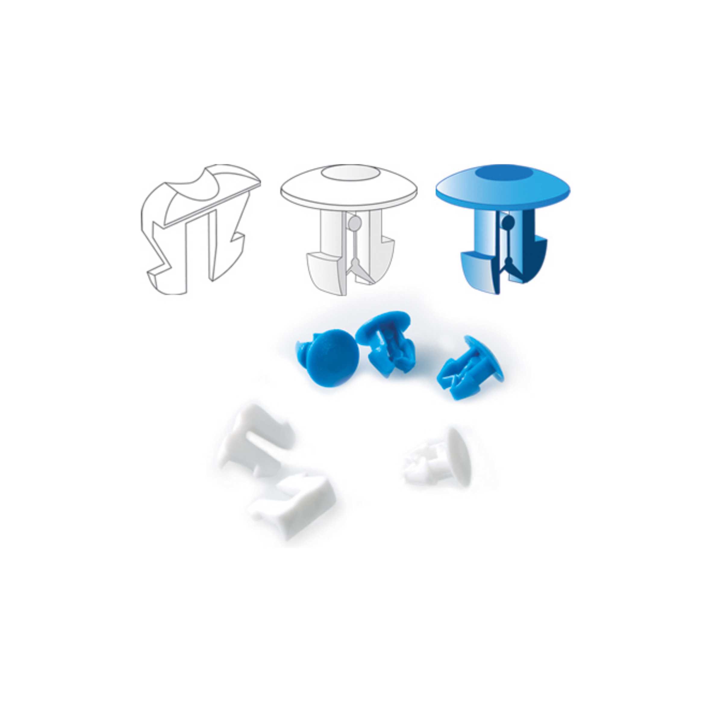 KIT FERMATARGA IN PLASTICA RESISTENTE