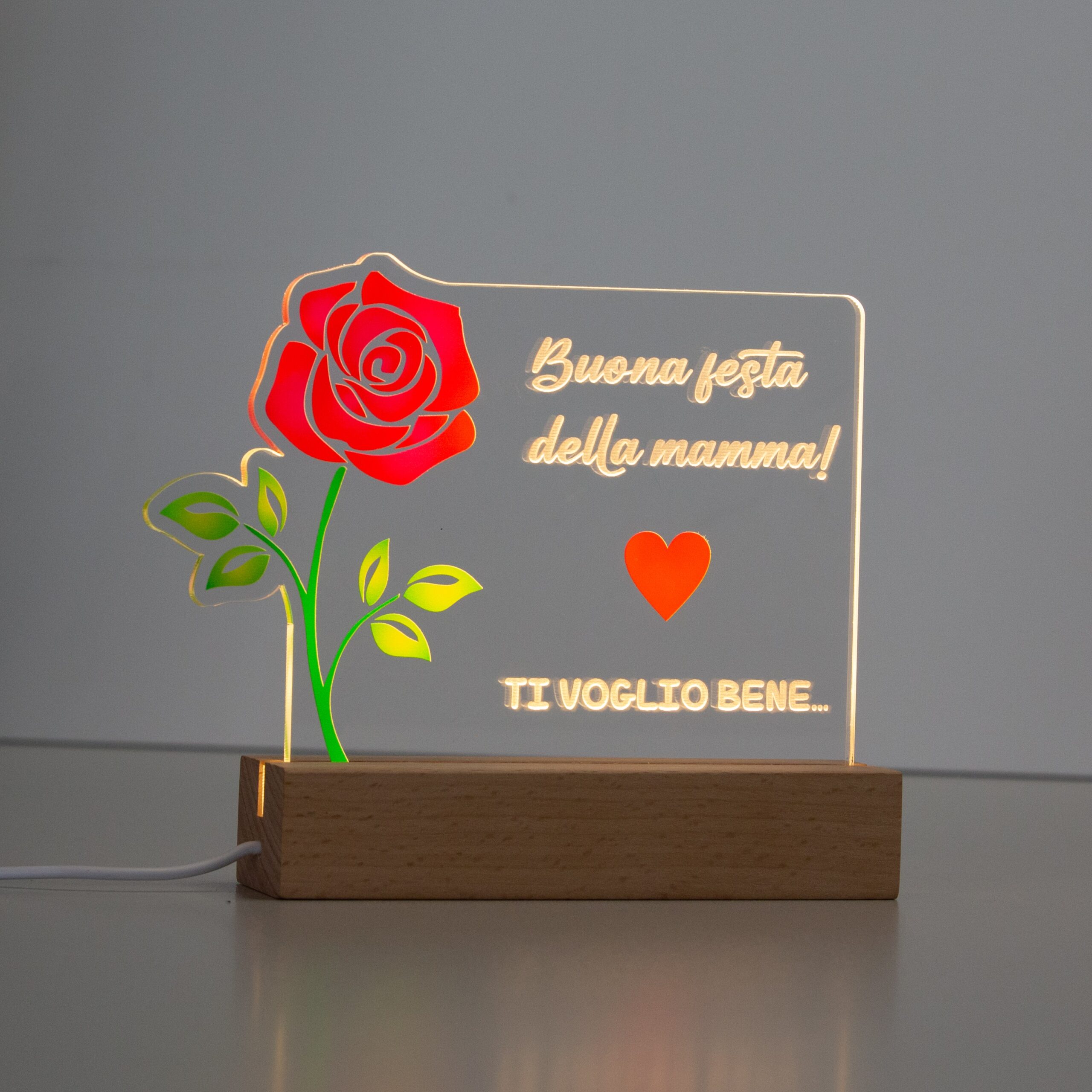 Lampada da Tavolo in Plexiglass - Rosa