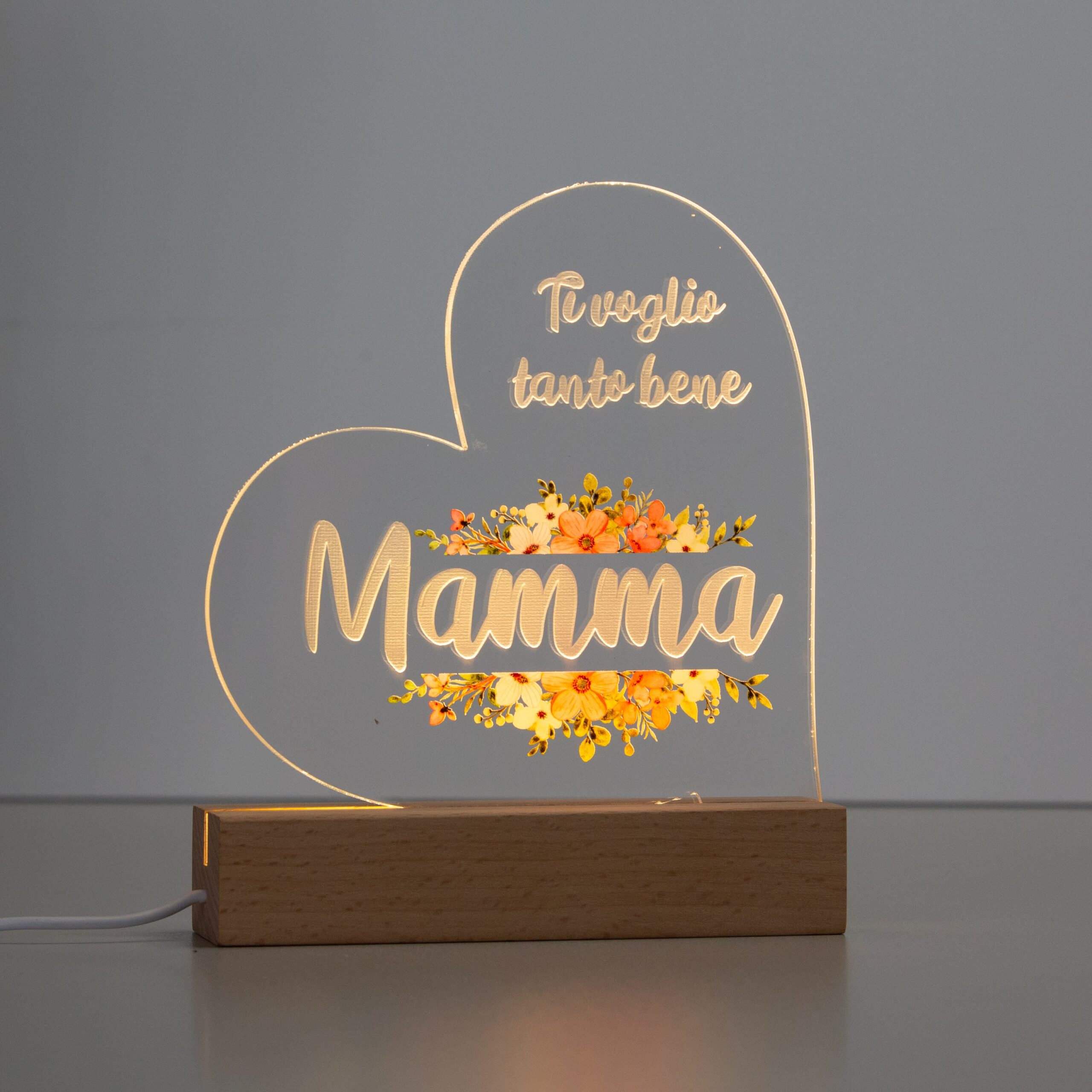 Lampada da Tavolo in Plexiglass - Cuore