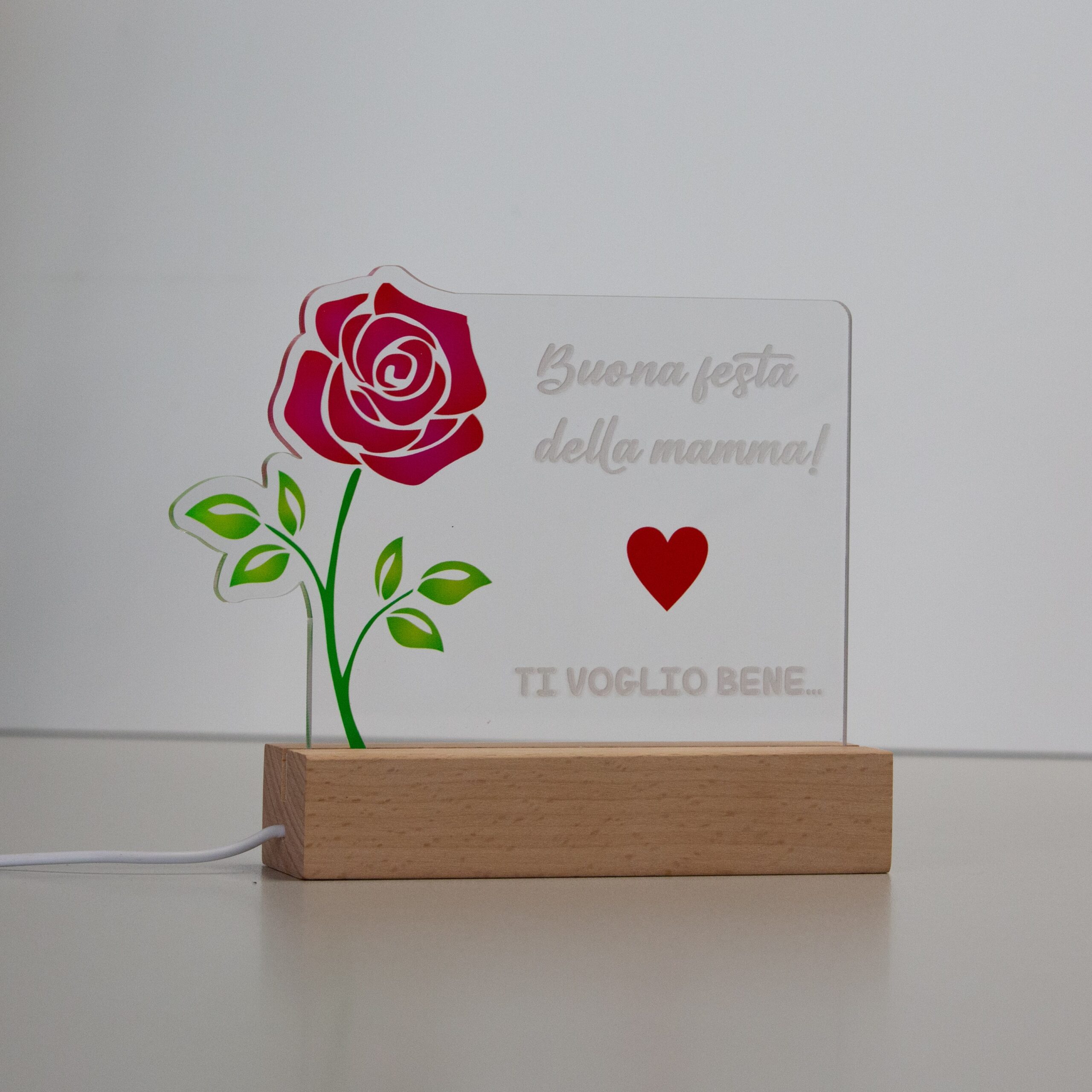 Lampada da Tavolo in Plexiglass - Rosa - immagine 2