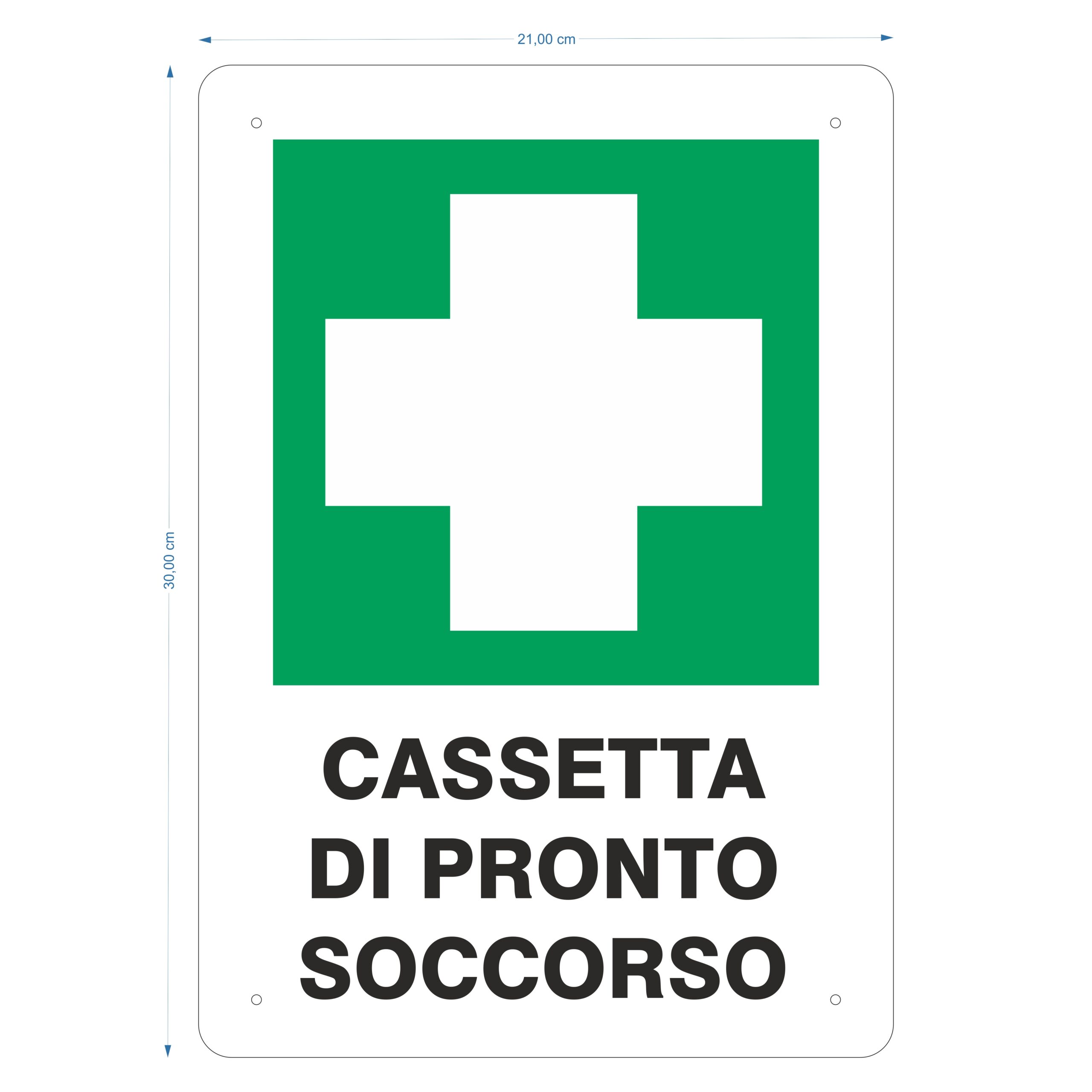 CARTELLO IN ALLUMINIO CASSETTA PRONTO SOCCORSO