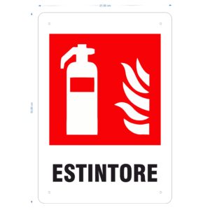CARTELLO IN ALLUMINIO ESTINTORE